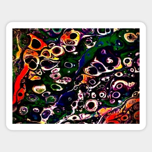 Colorful pouring abstract art Sticker